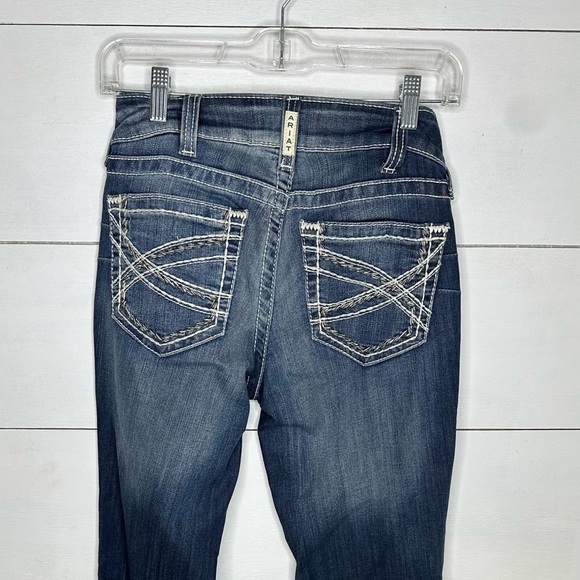 Ariat Real Denim Women’s Jeans Size 27R Mid Rise Bootcut Dark Wash Western - Picture 5 of 5